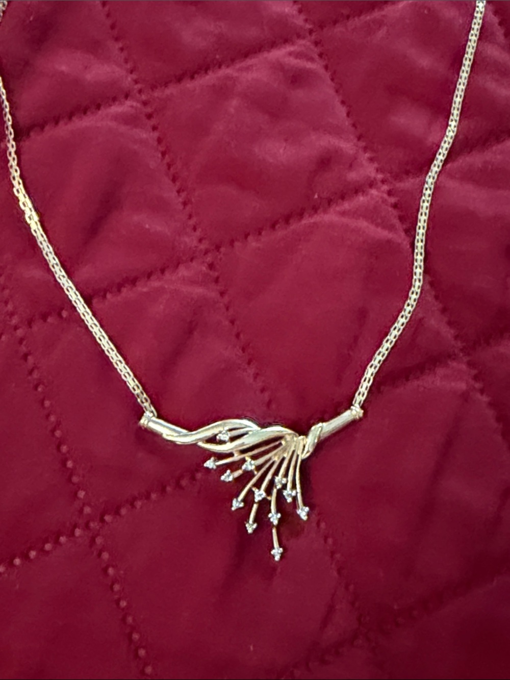 10k and real diamond necklace.